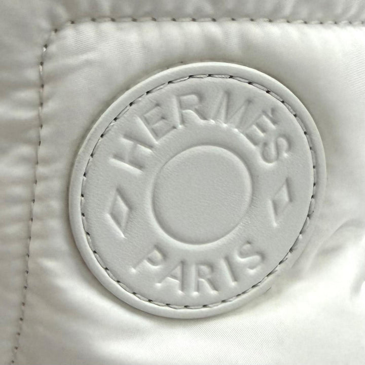 美品★HERMES エルメス フレッシュ レザーロゴパッチ レースアップ ショートブーツ ホワイト オレンジ 36.5 イタリア製 レディース