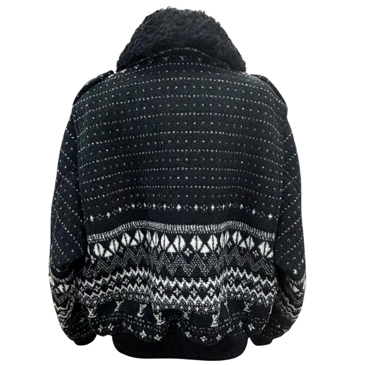 極美品△LOUIS VUITTON ルイヴィトン 2022年 アルパインジャガード ジップアップ ジャケット ブラック 34 正規品 ハンガー・ガーメント付
