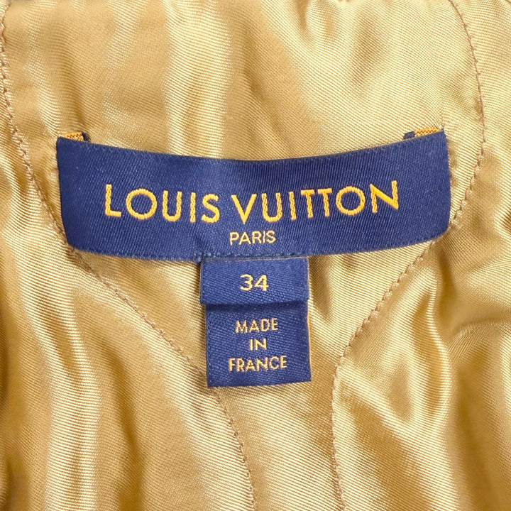極美品△LOUIS VUITTON ルイヴィトン 2022年 アルパインジャガード ジップアップ ジャケット ブラック 34 正規品 ハンガー・ガーメント付