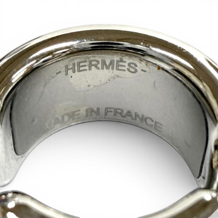 極美品★HERMES エルメス イヤーカフ オランプ PM ゴールド ヴォーエプソン シルバー金具 フランス製 レディース 箱・保存袋付き