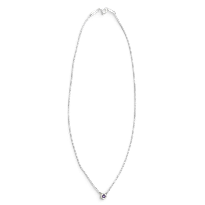 極美品△TIFFANY&amp;Co. ティファニー カラー バイザヤード ペンダント AG925 アメジスト ネックレス パープル 重量1.9g 2026年1月購入品
