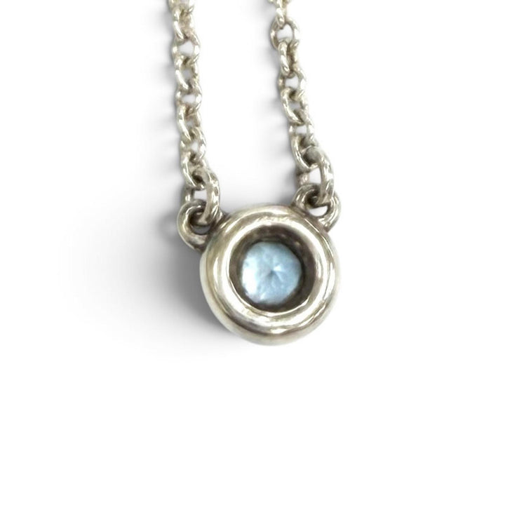 美品★TIFFANY&amp;Co. ティファニー エルサペレッティ カラー バイ ザ ヤード アクアマリン ペンダント AG925 2025年1月購入品 重量1.7g