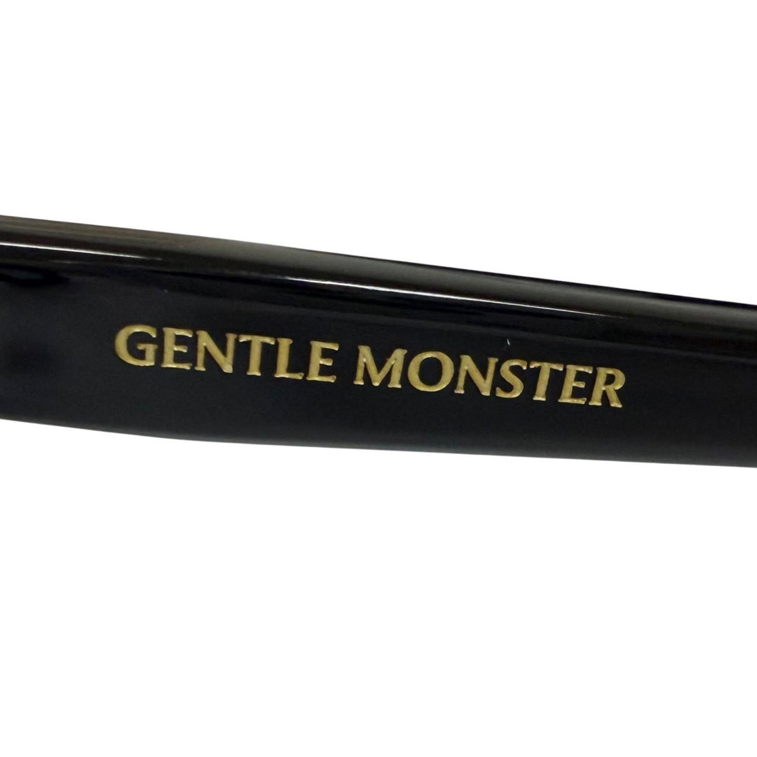 美品□GENTLE MONSTER ジェントルモンスター JADE ウェリントンフレーム アイウェア サングラス ブラック ブルーレンズ 63□17-146 度無