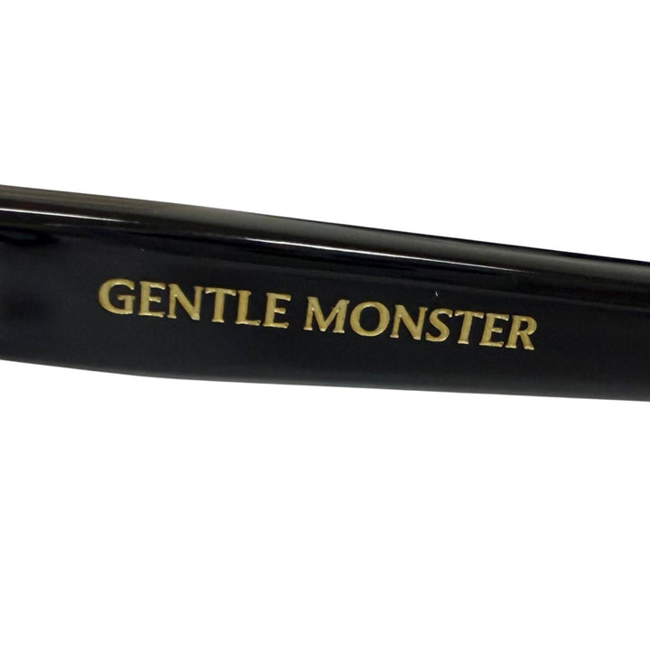 美品□GENTLE MONSTER ジェントルモンスター JADE ウェリントンフレーム アイウェア サングラス ブラック ブルーレンズ 63□17-146 度無