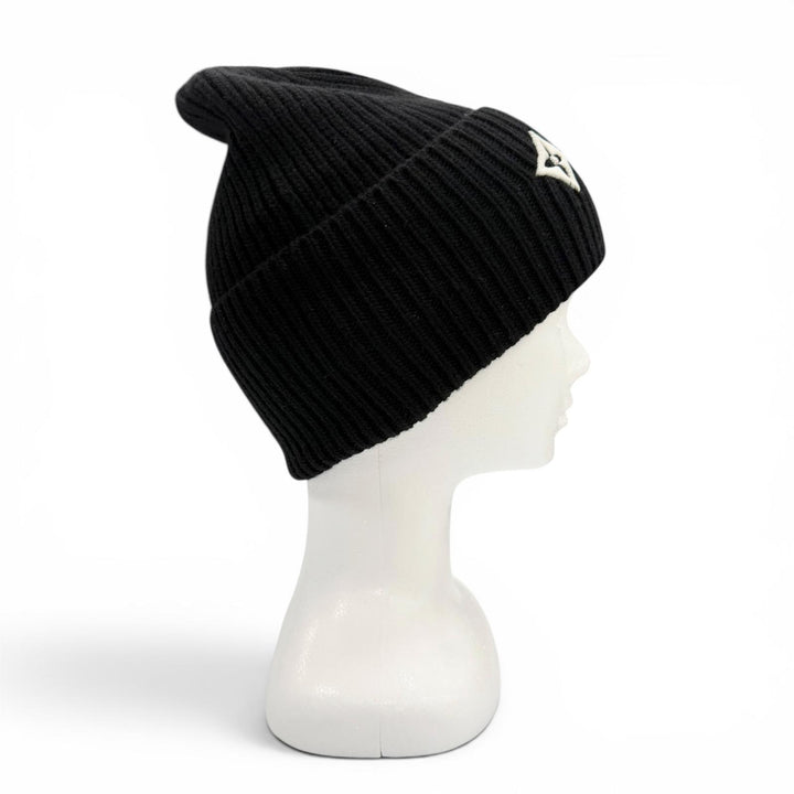 美品▼LOUIS VUITTON ルイヴィトン 2026年製 M77872 LV ヘッドライン ウール100% ビーニー 帽子 ニットキャップ ブラック 正規品 メンズ