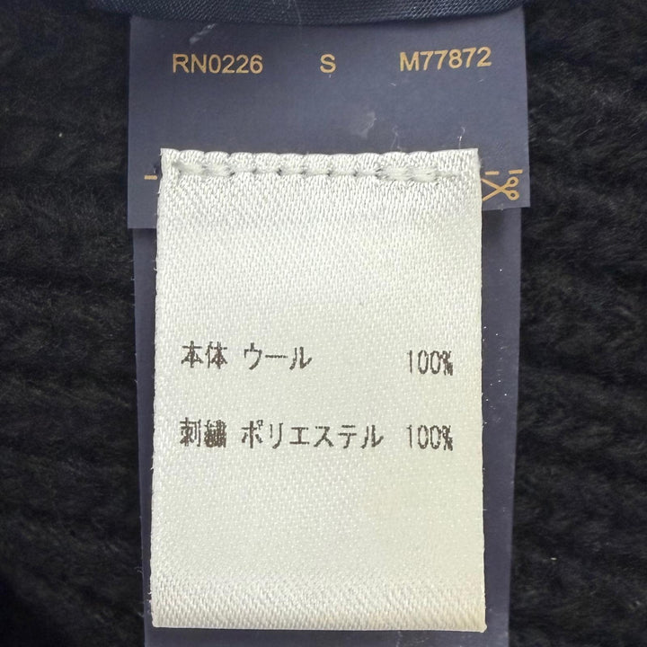 美品▼LOUIS VUITTON ルイヴィトン 2026年製 M77872 LV ヘッドライン ウール100% ビーニー 帽子 ニットキャップ ブラック 正規品 メンズ