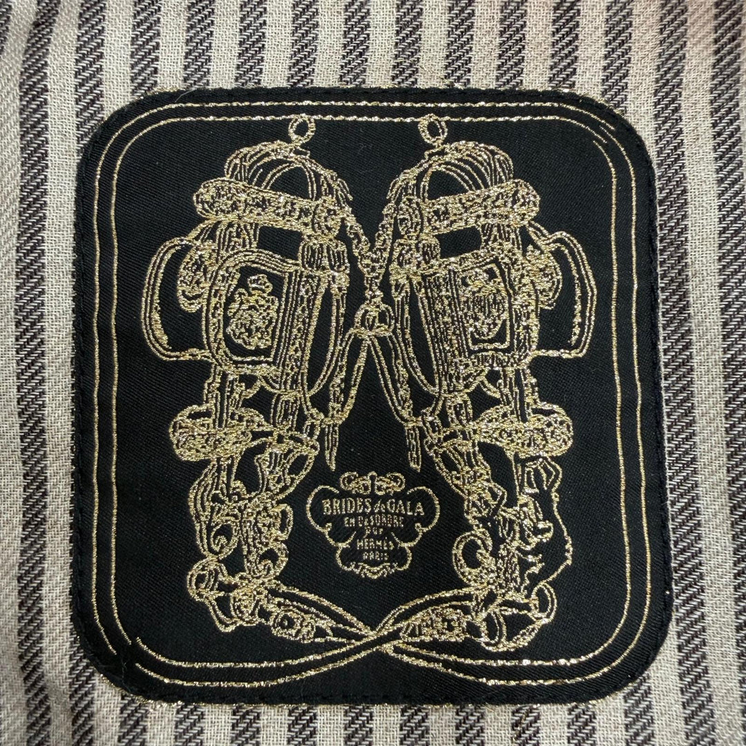 美品☆HERMES エルメス ベルイル キャスケット カシミヤ100％ ゴールド金具 シェーヌダンクル ブラック 56 フランス製 正規品 レディース