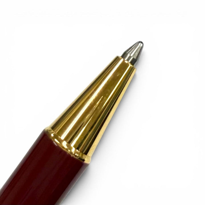 美品★Cartier カルティエ マストドゥカルティエ ボールペン ツイスト式 ボルドー ゴールド フランス製 レディース 筆記確認済み