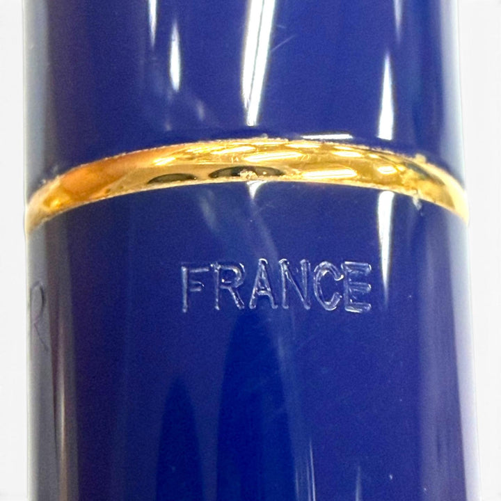 極美品▼PARKER パーカー デュオフォールド ラピスラズリGT M センテニアル ペン先18K Mニブ 万年筆 ブルー ゴールド フランス製 箱付き