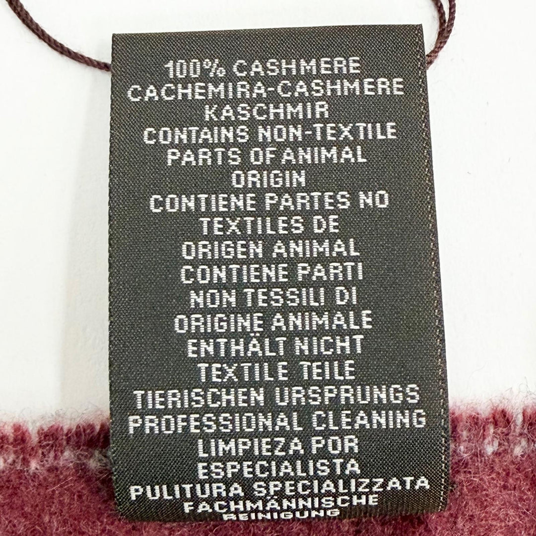 未使用品△HERMES エルメス マフラー コンクール カシミヤ100％ グリ クレール シネ ルージュH 現行品 2025年12月購入 定価162800円 箱付