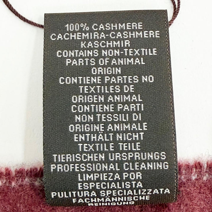 未使用品△HERMES エルメス マフラー コンクール カシミヤ100％ グリ クレール シネ ルージュH 現行品 2025年12月購入 定価162800円 箱付