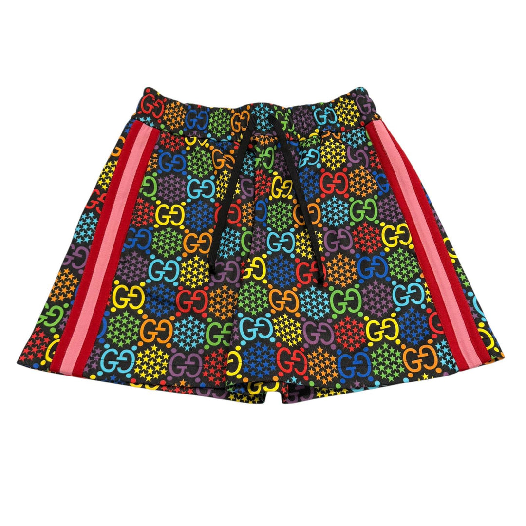 極美品★GUCCI グッチ 609948 GGサイケデリック サイドライン ショートパンツ ボトムス マルチ XS イタリア製 正規品 レディース