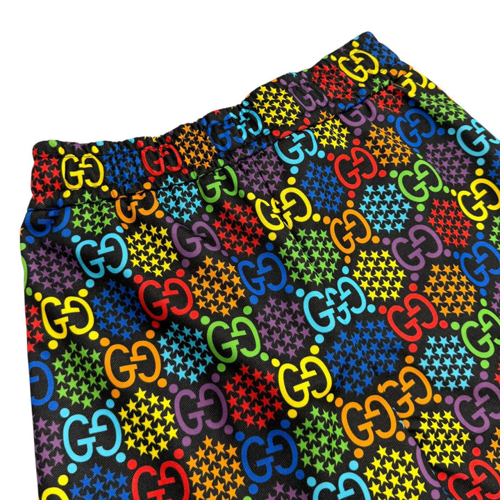 極美品★GUCCI グッチ 609948 GGサイケデリック サイドライン ショートパンツ ボトムス マルチ XS イタリア製 正規品 レディース
