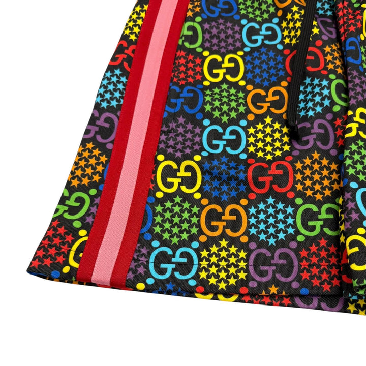 極美品★GUCCI グッチ 609948 GGサイケデリック サイドライン ショートパンツ ボトムス マルチ XS イタリア製 正規品 レディース