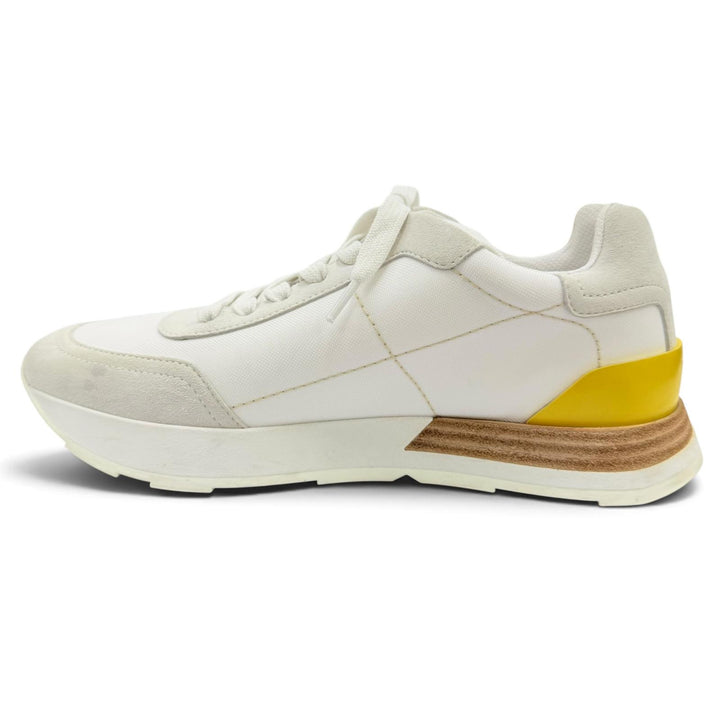 美品☆HERMES エルメス ドライブ スウェードレザー ナイロンキャンバス ローカットスニーカー ホワイト 35.5 イタリア製 レディース