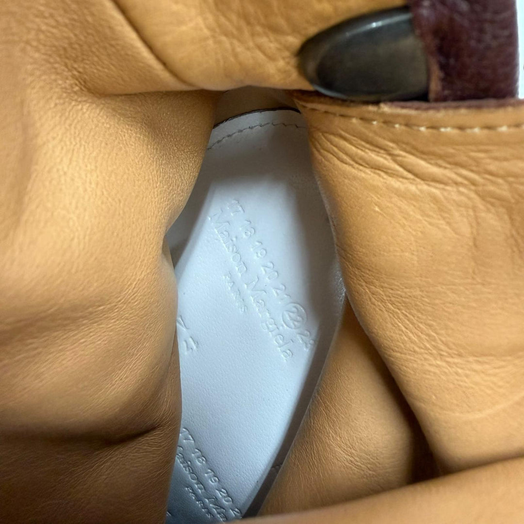 美品☆Maison Margiela 22 メゾンマルジェラ22 S58WU0260 TABI タビ レザー ショートブーツ ブラウン 36 イタリア製 箱・保存袋付き