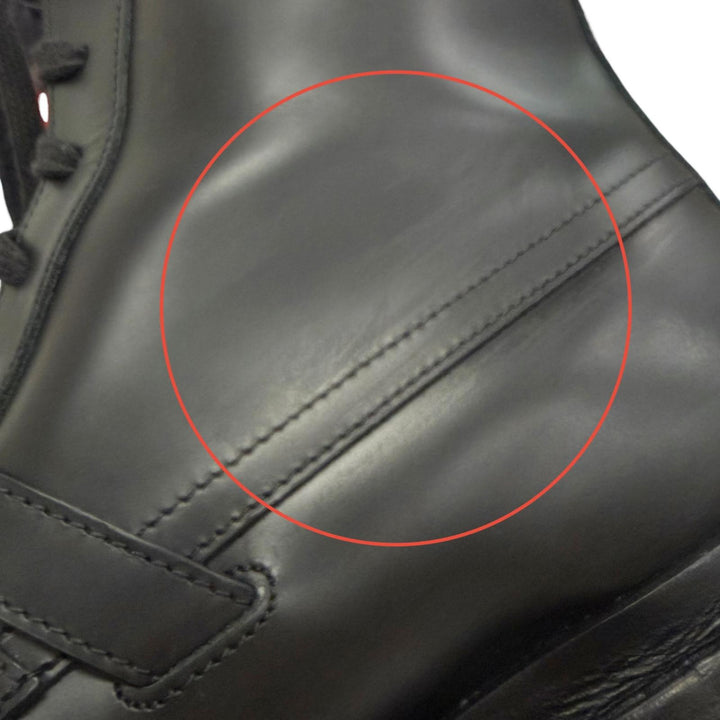 美品△HERMES エルメス 222070Z ファンク シルバー金具 ケリーバックル レースアップ レザー アンクルブーツ ショートブーツ 黒 37.5