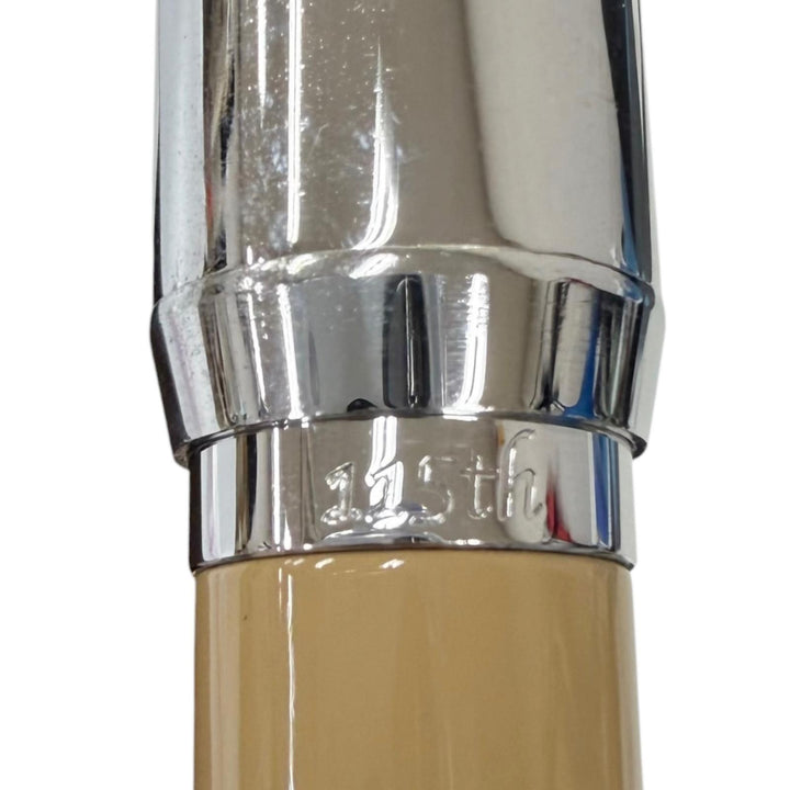 美品□DAKS ダックス シンプソン ペン先21K H-Mニブ(中字) 115周年記念モデル 2009年限定品 キャップ式 万年筆 シルバー ベージュ メンズ
