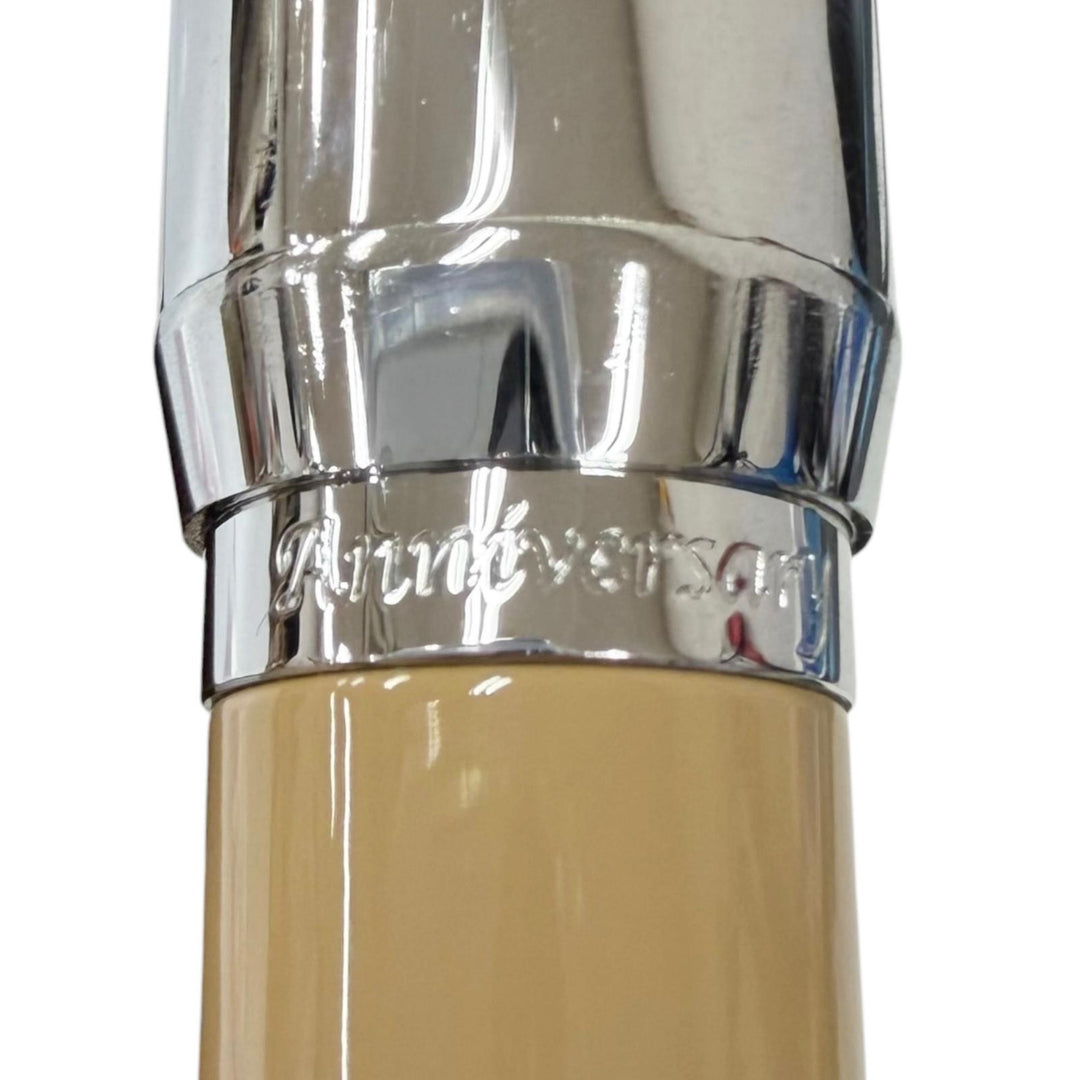 美品□DAKS ダックス シンプソン ペン先21K H-Mニブ(中字) 115周年記念モデル 2009年限定品 キャップ式 万年筆 シルバー ベージュ メンズ