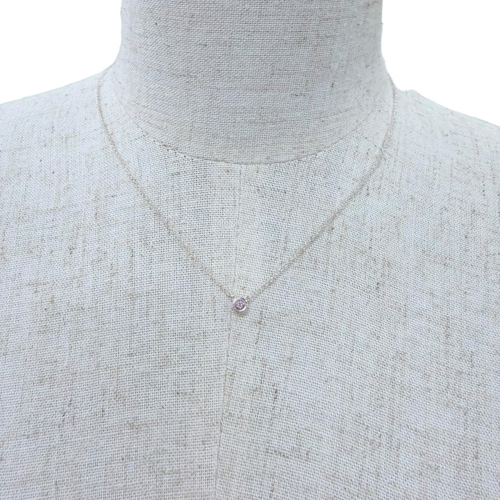 極美品☆TIFFANY&amp;Co. ティファニー エルサペレッティ カラーバイザヤード ピンクサファイア AG925 ネックレス シルバー ピンク 重量1.65g