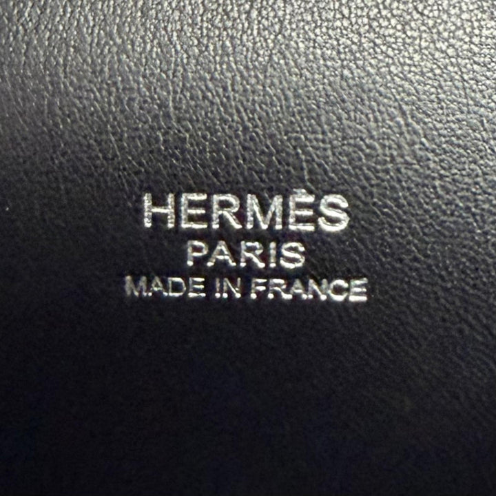 極美品★HERMES エルメス プリュム ミニ 20 ブラック ヴォーエプソン シルバー金具 ロゴZIP ハンドバッグ □M刻印 フランス製 レディース