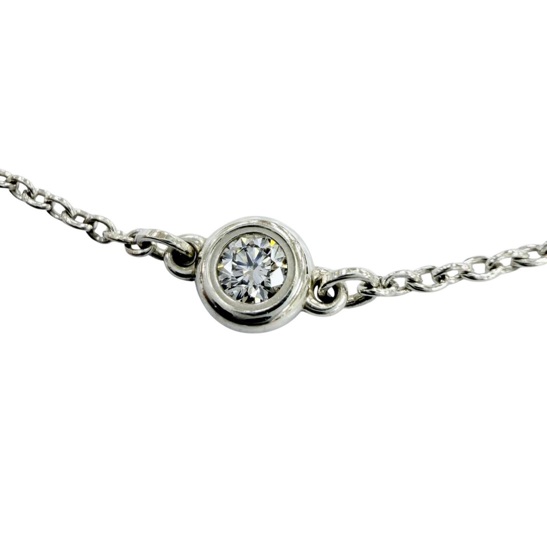 美品☆TIFFANY&amp;Co. ティファニー エルサペレッティ ダイアモンド バイザヤード ブレスレット 925 1Pダイヤモンド シルバー 重量0.9g