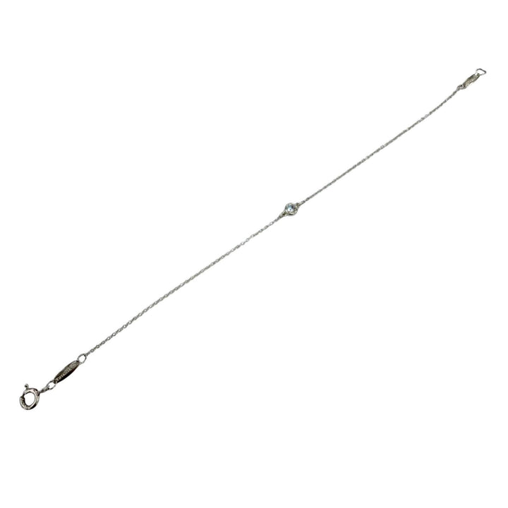 美品☆TIFFANY&amp;Co. ティファニー エルサペレッティ ダイアモンド バイザヤード ブレスレット 925 1Pダイヤモンド シルバー 重量0.9g