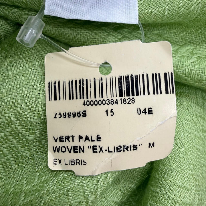 極美品☆HERMES エルメス エクスリブリス カシミヤ シルク カシシル 大判ストール ショール ライトグリーン フランス製 レディース