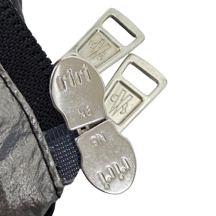 極美品□MONCLER モンクレール TARNOS GIUBBOTTO ロゴワッペン 2WAY ダウンジャケット ダウンベスト ブラック シルバー 0 国内正規品