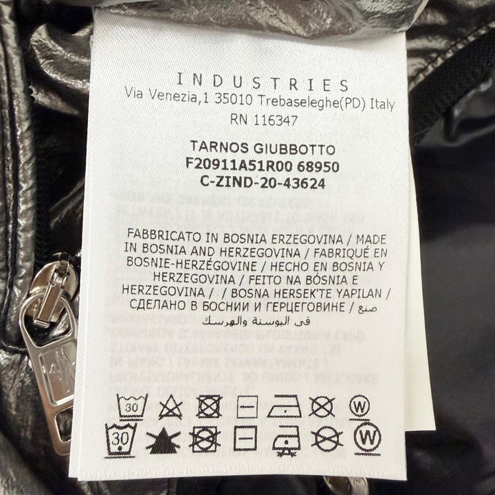 極美品□MONCLER モンクレール TARNOS GIUBBOTTO ロゴワッペン 2WAY ダウンジャケット ダウンベスト ブラック シルバー 0 国内正規品