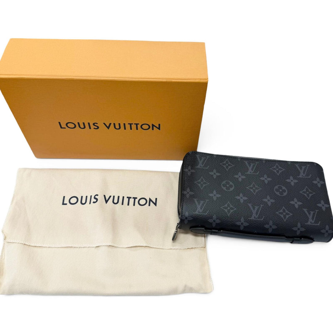 極美品□LOUIS VUITTON ルイヴィトン M61698 ジッピーXL モノグラムエクリプスキャンバス ラウンドジップ オーガナイザー 長財布 仏製