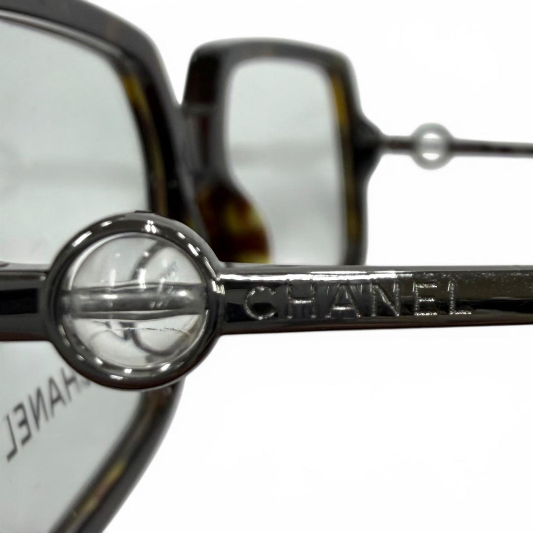 極美品★CHANEL シャネル 3487 レクタングルシェイプオプティカル べっ甲柄 メガネ 眼鏡 アイウェア ブラウン 53□16 140 伊製 箱付き