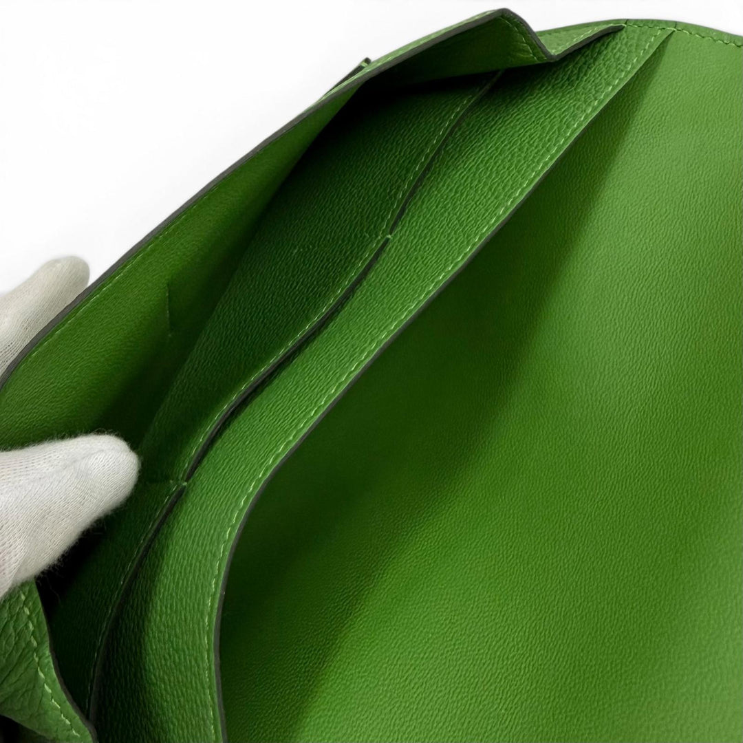 美品★HERMES エルメス ドゴン GM デュオ バンブー トゴ シルバー金具 セリエ金具 長財布 ロングウォレット B刻印 仏製 レディース 箱付