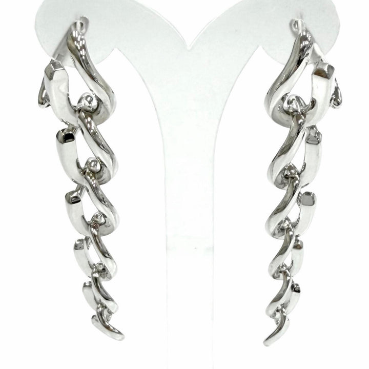 極美品★TIFFANY&amp;Co. ティファニー フォージ ドロップ リンク ピアス AG925 アクセサリー シルバー 重量20.3g レディース