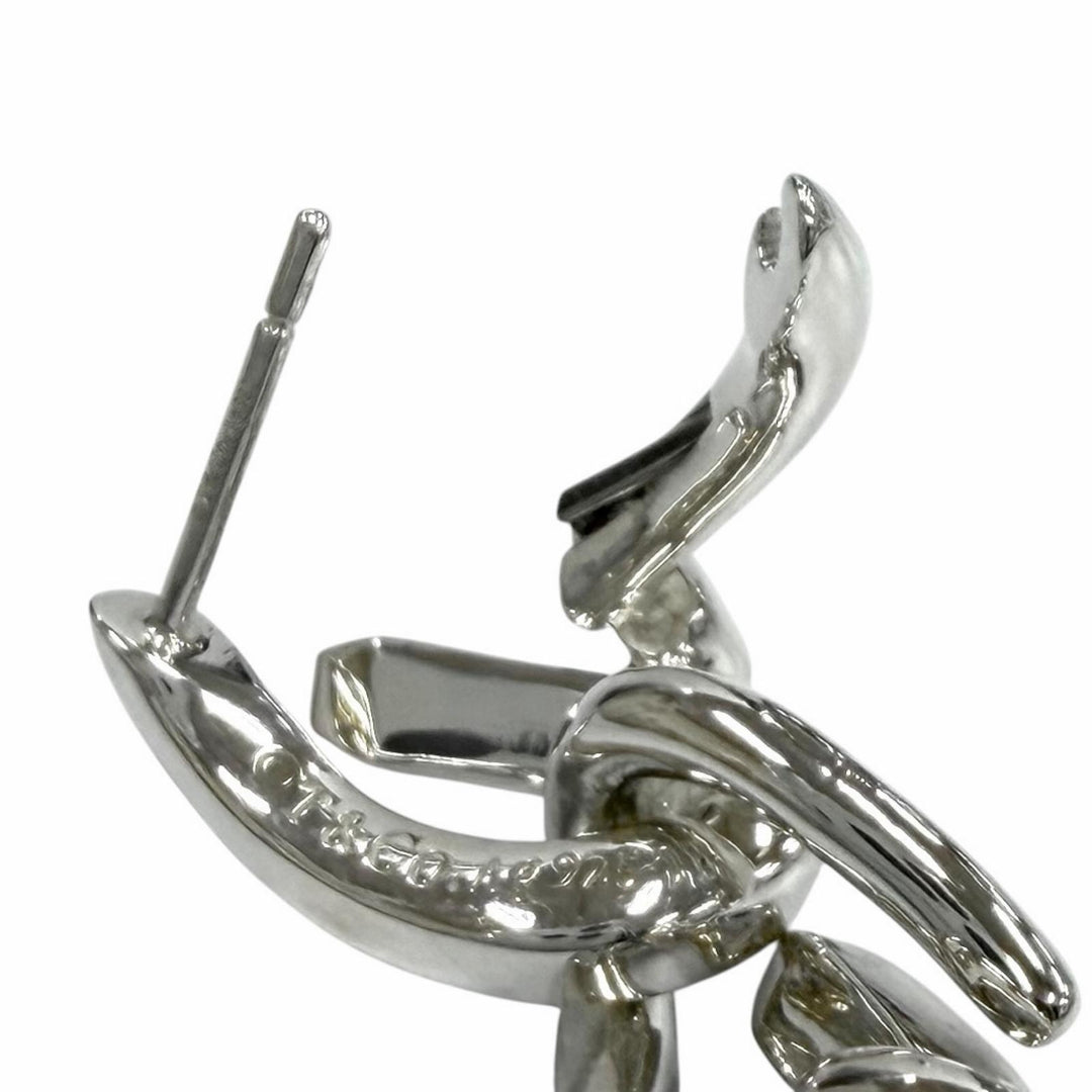 極美品★TIFFANY&amp;Co. ティファニー フォージ ドロップ リンク ピアス AG925 アクセサリー シルバー 重量20.3g レディース