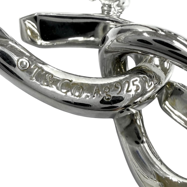 極美品★TIFFANY&amp;Co. ティファニー フォージ ドロップ リンク ピアス AG925 アクセサリー シルバー 重量20.3g レディース