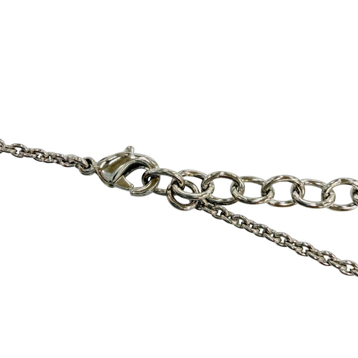 極美品☆LOUIS VUITTON ルイヴィトン 2025年製 M63197 ネックレス・エセンシャルV LVサークルロゴ シルバー イタリア製 レディース