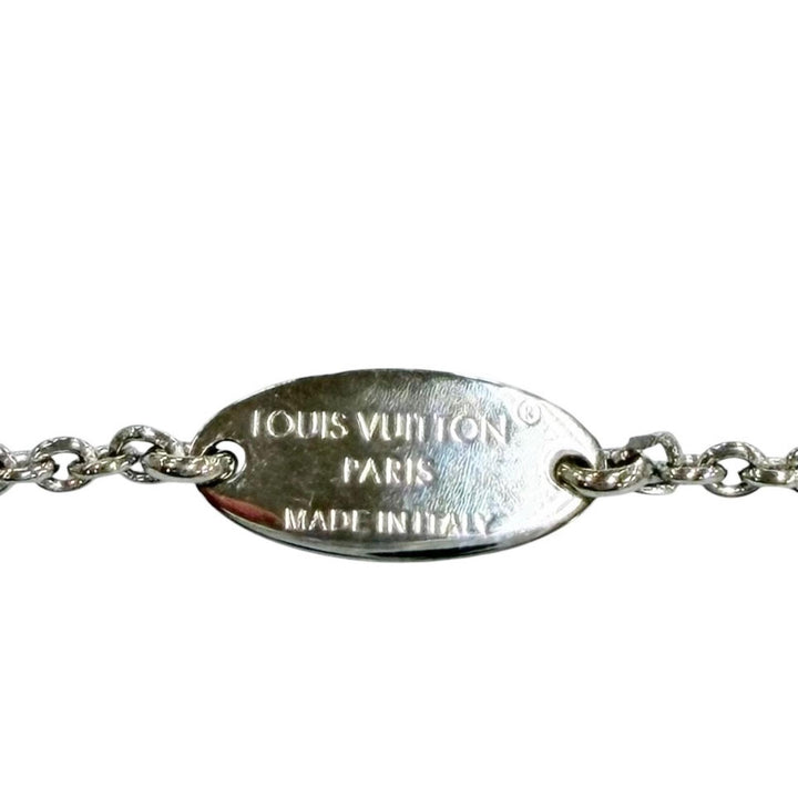 極美品☆LOUIS VUITTON ルイヴィトン 2025年製 M63197 ネックレス・エセンシャルV LVサークルロゴ シルバー イタリア製 レディース