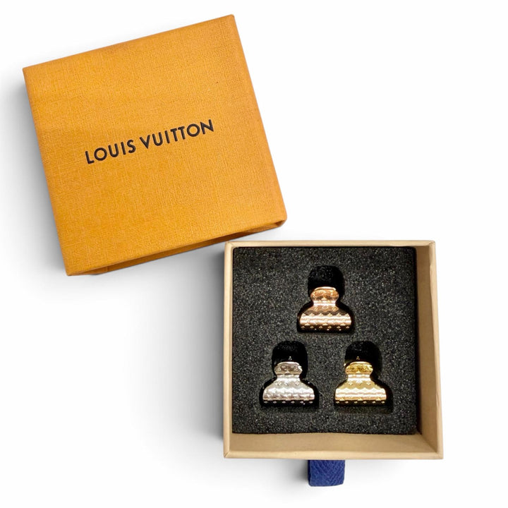 極美品△LOUIS VUITTON ルイヴィトン M68940 アクセソワール シュブ ナノグラム PM ヘアクリップ ヘアアクセサリー 3カラー 伊製 箱付き