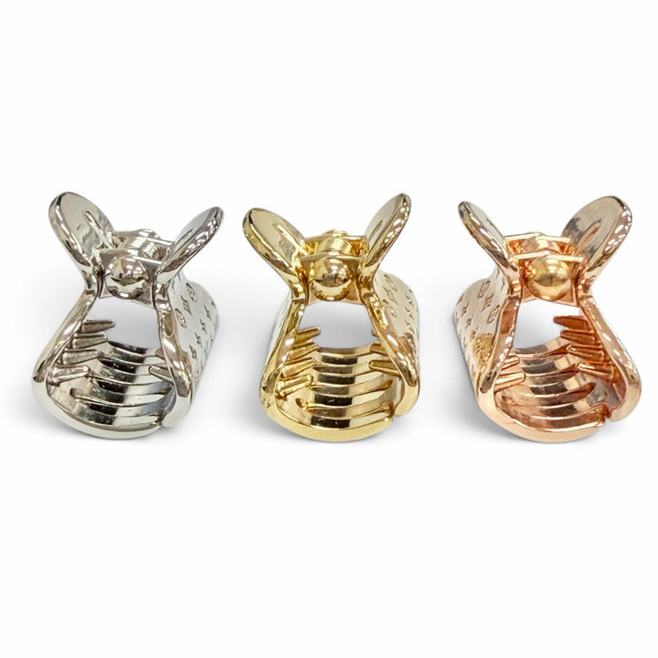 極美品△LOUIS VUITTON ルイヴィトン M68940 アクセソワール シュブ ナノグラム PM ヘアクリップ ヘアアクセサリー 3カラー 伊製 箱付き
