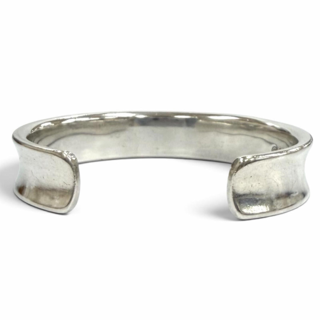 美品★TIFFANY&amp;Co. ティファニー 925 1837 カフ バングル ロゴデザイン ブレスレット アクセサリー シルバー 重量35.9g レディース