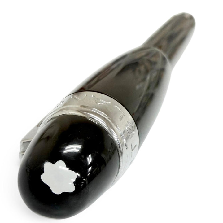 美品□MONTBLANC モンブラン スターウォーカー ホワイトスター キャップ式 ファインライナー ボールペン ブラック シルバー ドイツ製