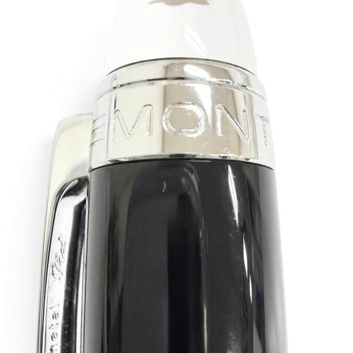 美品□MONTBLANC モンブラン スターウォーカー ホワイトスター キャップ式 ファインライナー ボールペン ブラック シルバー ドイツ製