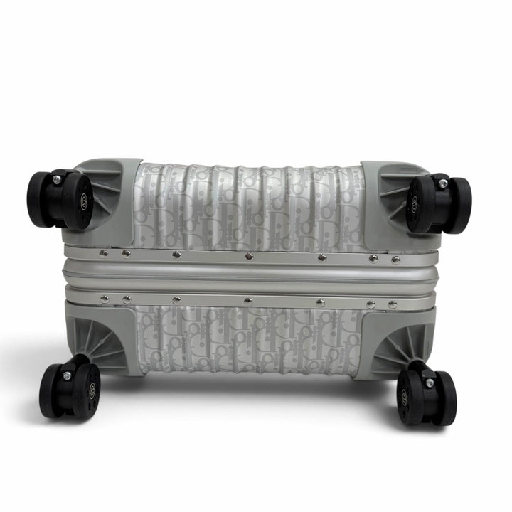 極美品▼DIOR RIMOWA ディオールオム リモワ 1DRTR002YWZ オブリーク キャビン アルミニウム キャリーケース スーツケース シルバー