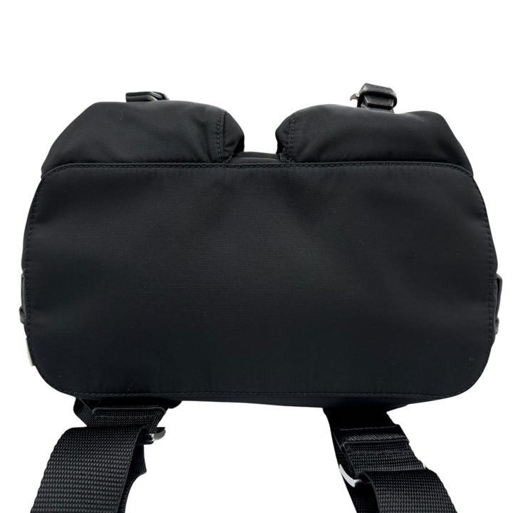 美品☆PRADA プラダ 1BZ677 スモール Re-Nylon バックパック トライアングルロゴ リュック・デイパック ブラック レディース 定346500円