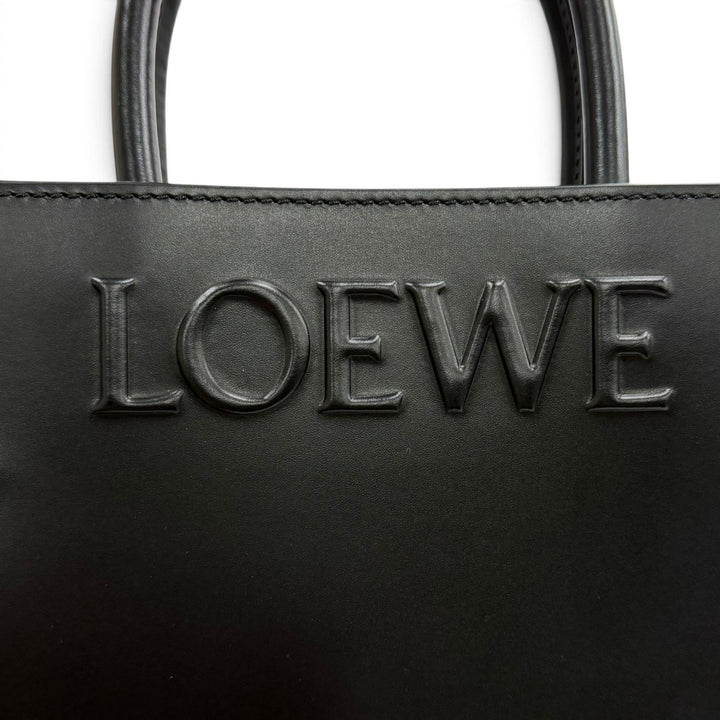 極美品★LOEWE ロエベ A933S30X01 スタンダード A5 トート レザー 2WAY ショルダーバッグ ブラック スペイン製 レディース