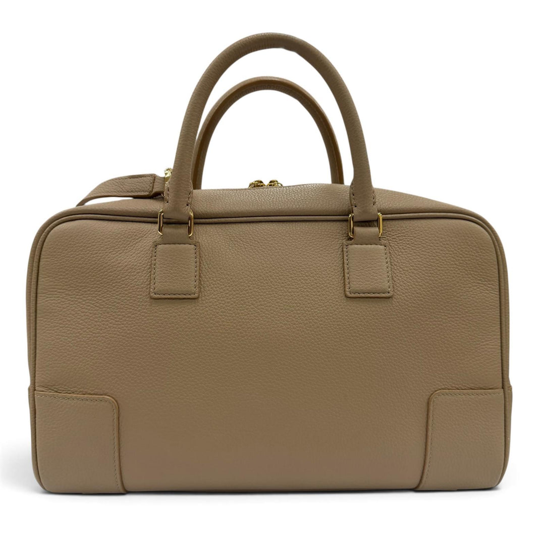 美品☆LOEWE ロエベ A039N08X08 アマソナ28 アナグラム刻印 ソフトグレインカーフ 2WAYショルダーバッグ ハンドバッグ ベージュ 保存袋付