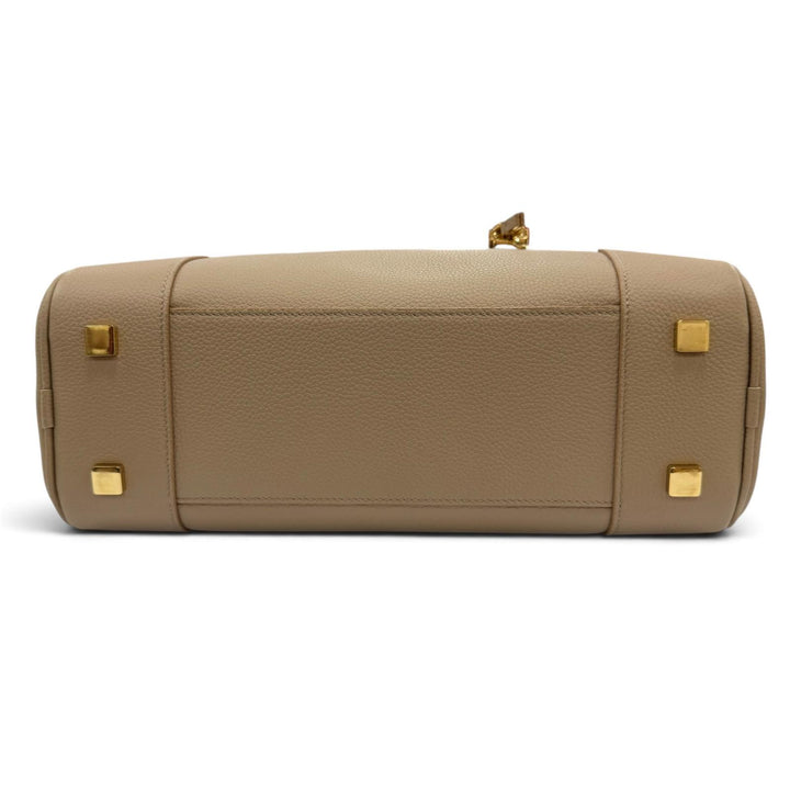 美品☆LOEWE ロエベ A039N08X08 アマソナ28 アナグラム刻印 ソフトグレインカーフ 2WAYショルダーバッグ ハンドバッグ ベージュ 保存袋付