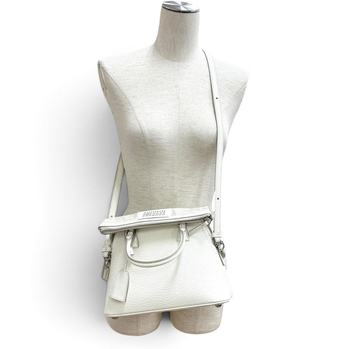 美品★Maison Margiela 11 メゾンマルジェラ11 S56WG0082 5AC ミニ クロシェット付 キャンバス使い 2WAY レザー ショルダーバッグ 袋付