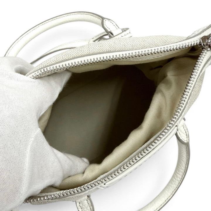 美品★Maison Margiela 11 メゾンマルジェラ11 S56WG0082 5AC ミニ クロシェット付 キャンバス使い 2WAY レザー ショルダーバッグ 袋付